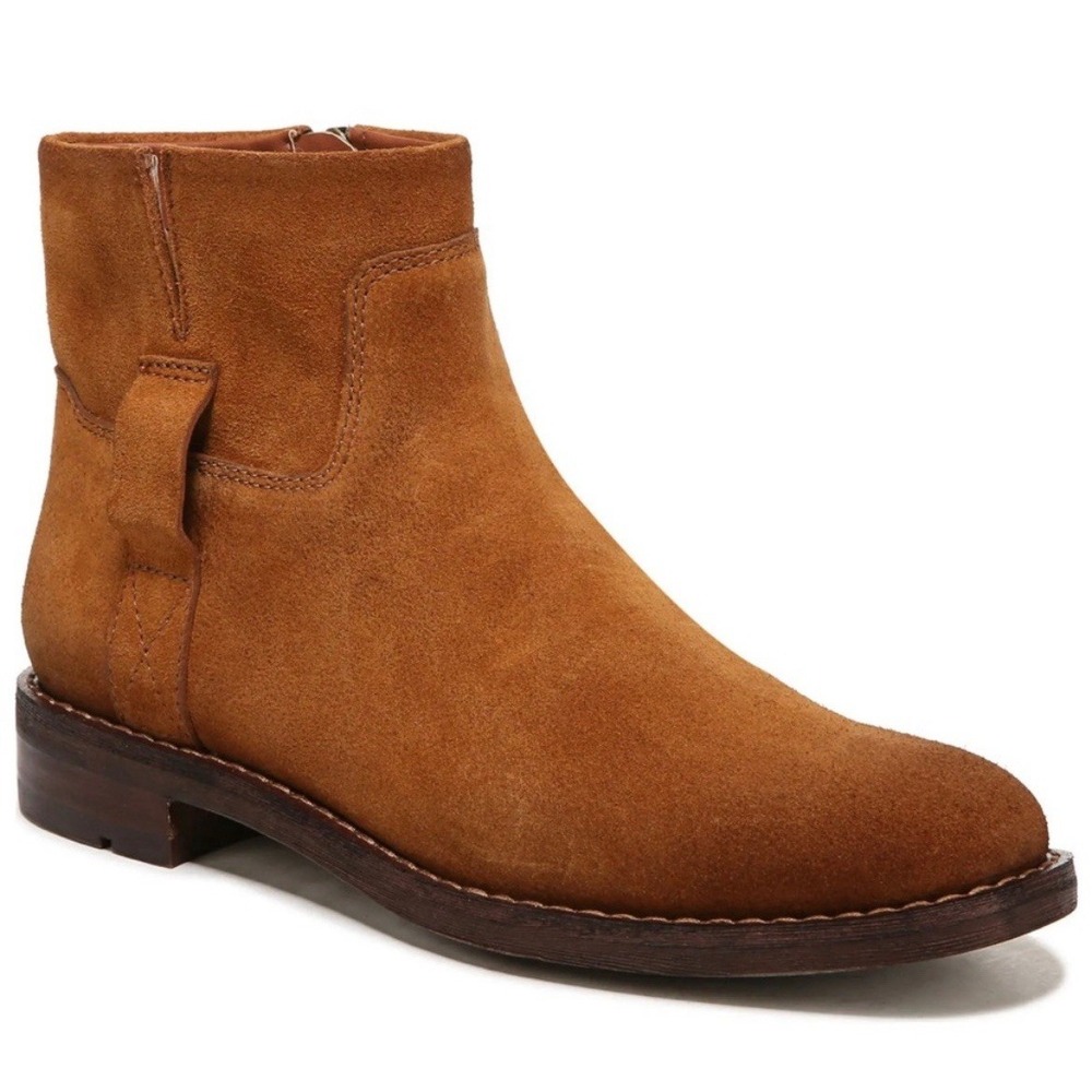 FRANCO SARTO Womens 7 Malina Suede Ankle Boot in Whiskey Brown NEW